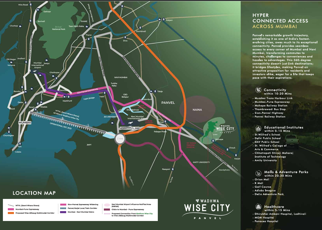 Wadhwa Wise City Location Map